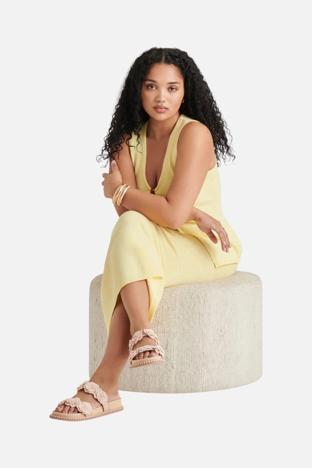 RemovableInsole Dolce Vita Sherla Sandals in Praline Raffia