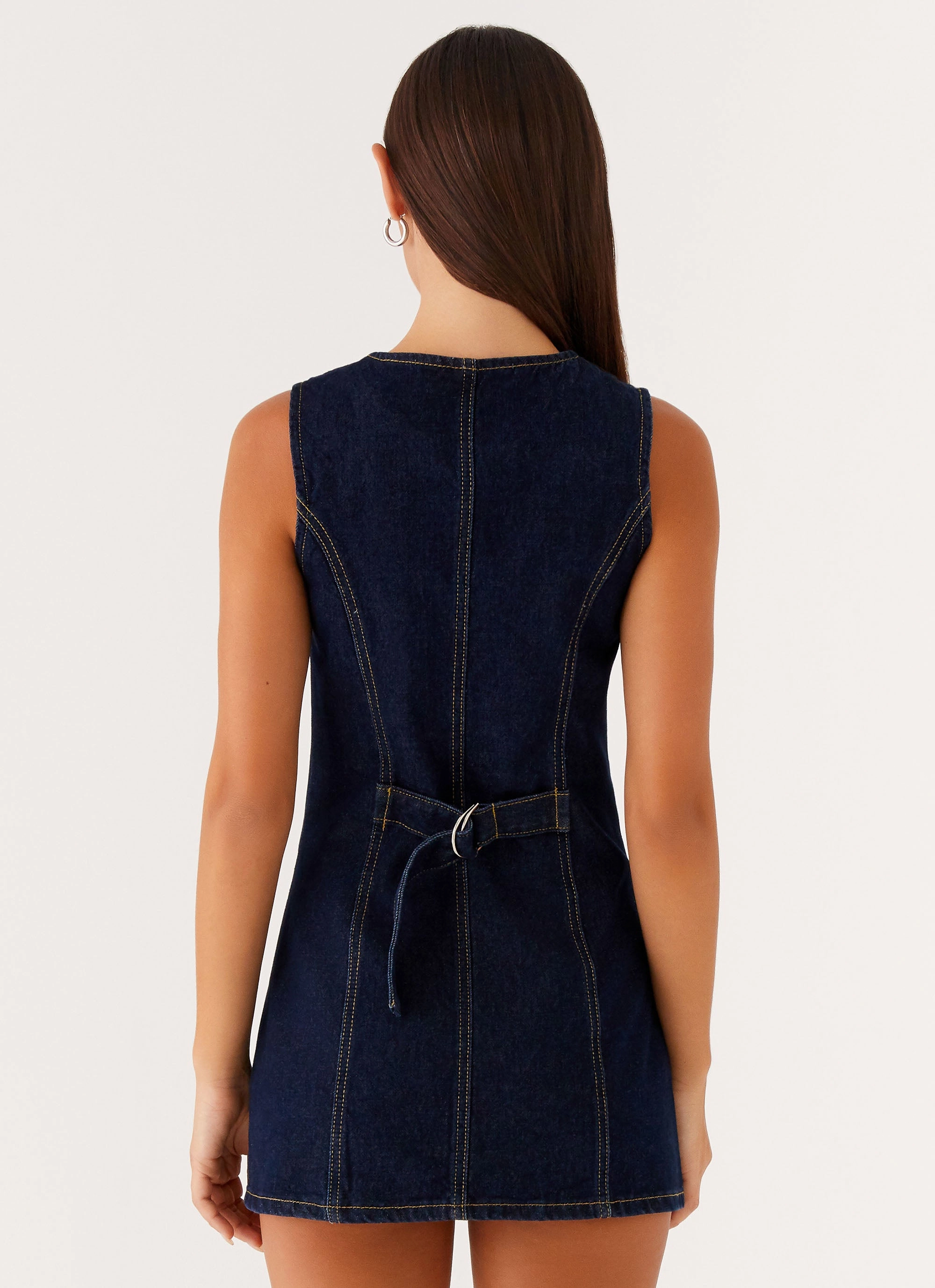 Dolton Mini Dress - Indigo Pure Fit Silk Flow