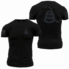 Don't Tread on Me Concealed Gadsden T-Shirt- Black Streetwear Style Pocket Reinforcement