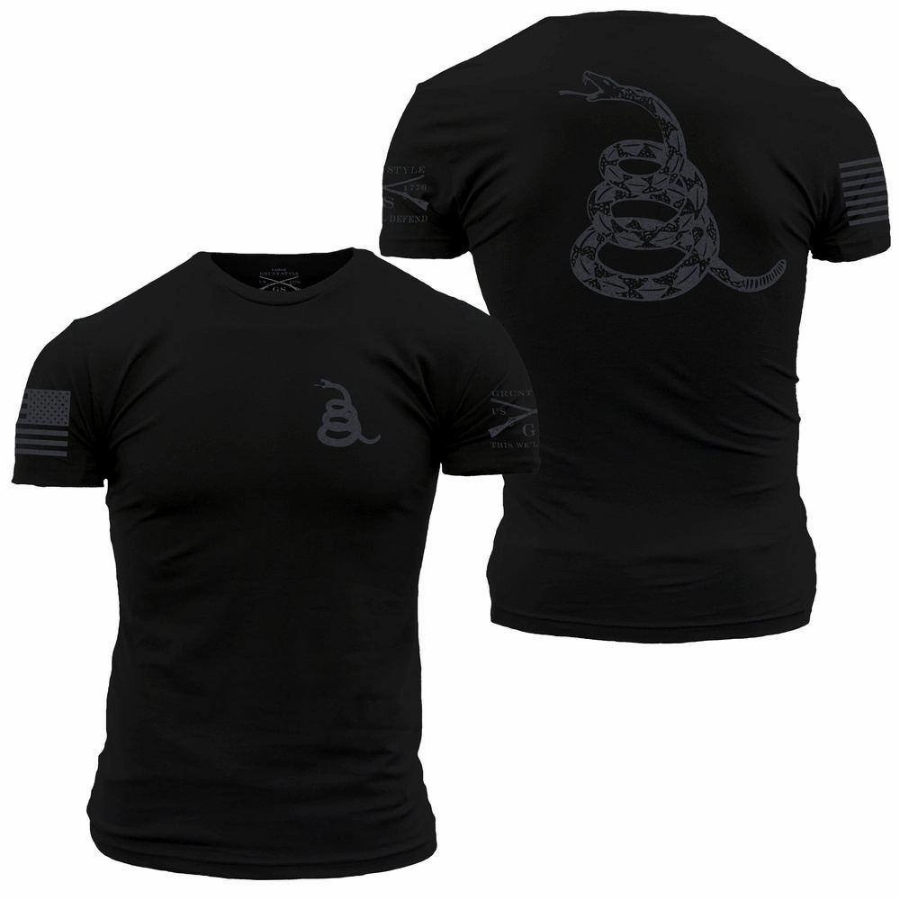 Sleek Performance Fit Don't Tread on Me Concealed Gadsden T-Shirt- Black