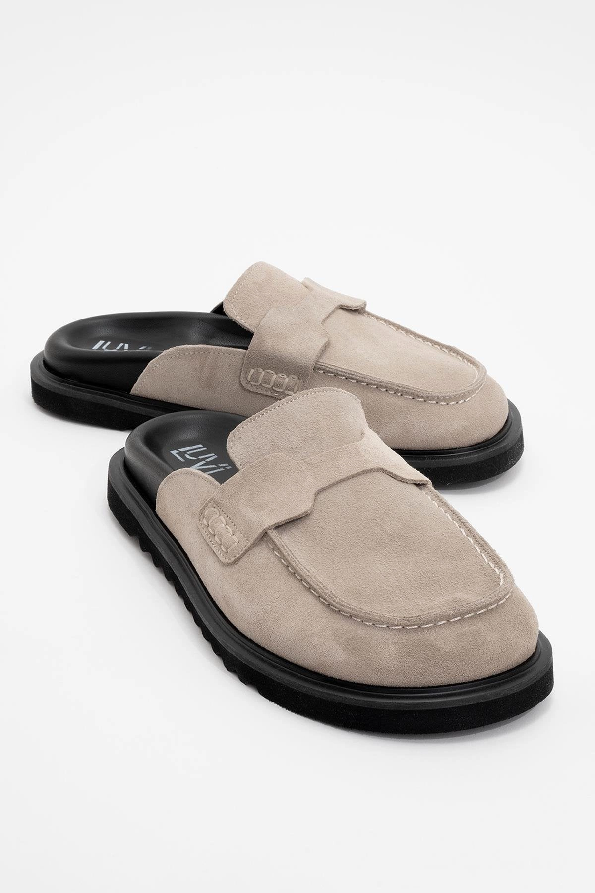 Laven Leather Clog Slide Breathable Ventilation