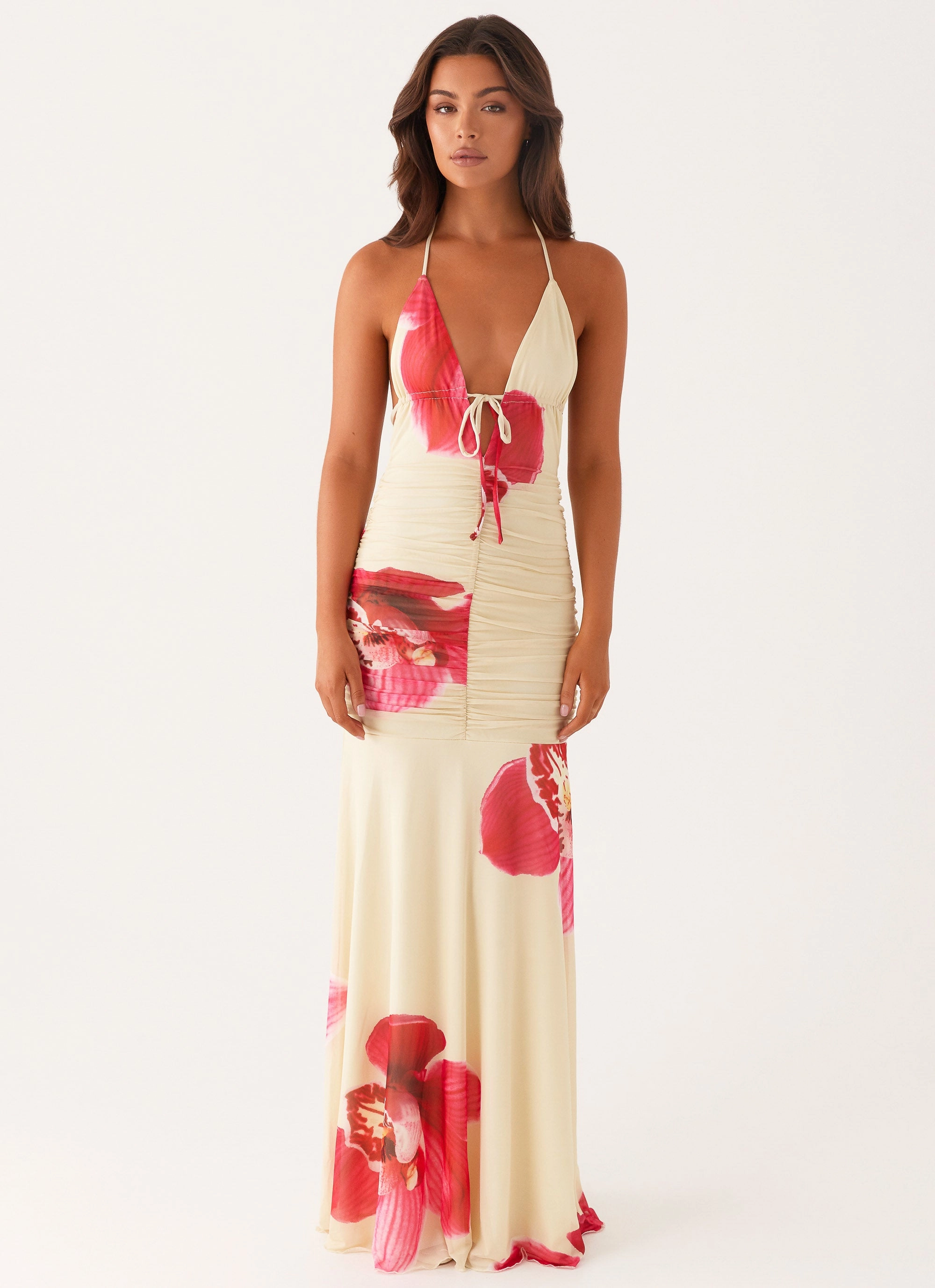 Elegant Tailoring Trendy Appeal Hollywood Maxi Dress - Orchid Yellow