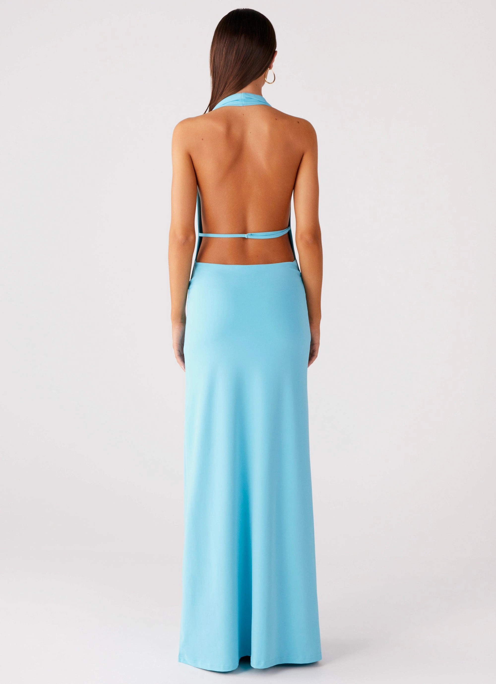 Smart Layer Driftwood Cowl Maxi Dress - Turquoise