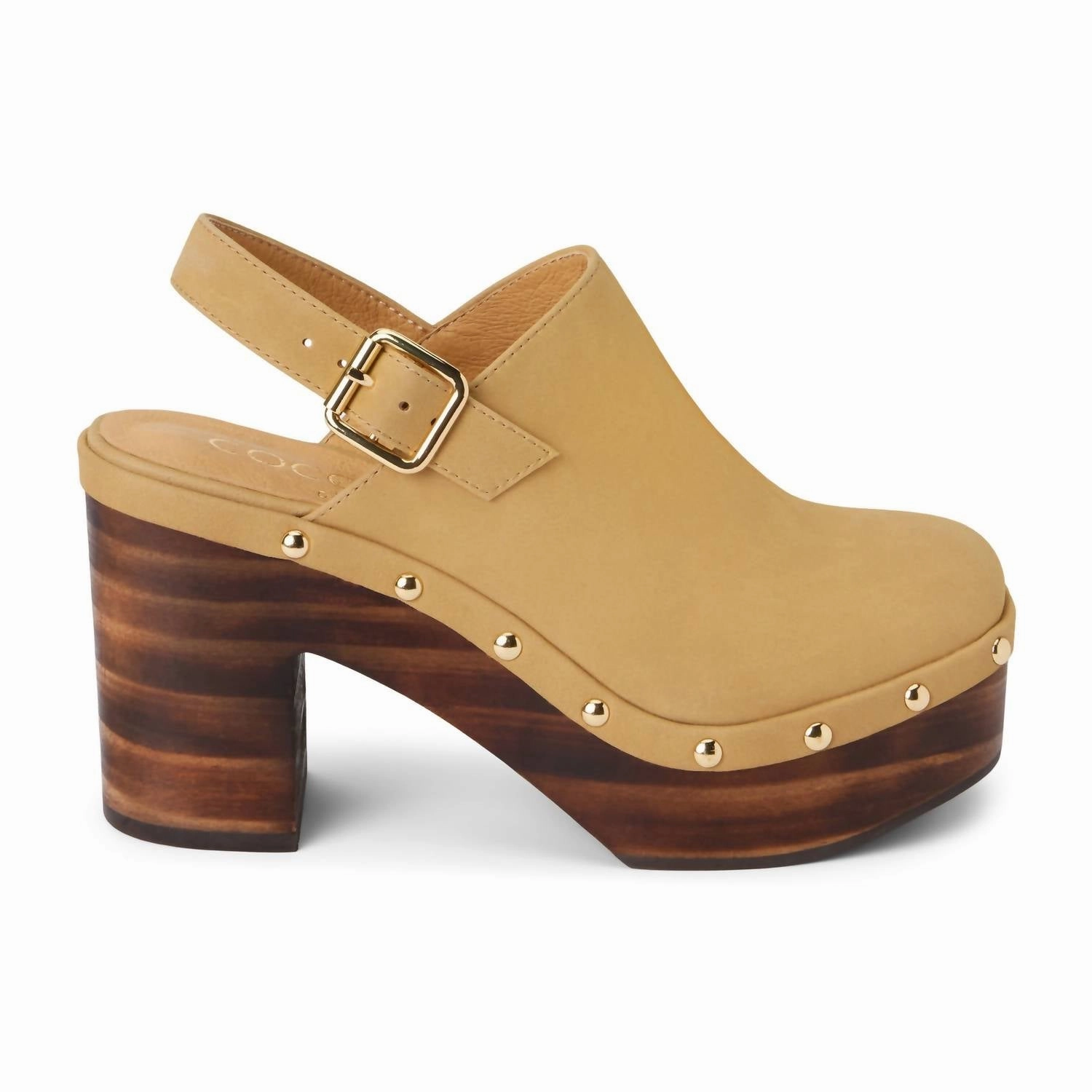 Women's Freedom Heeled Clog In Natural Breathable mesh upper