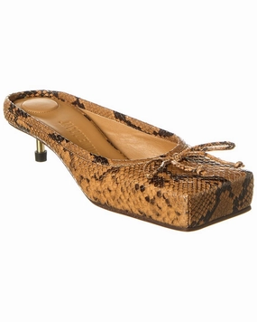 Lightweight Sole Jacquemus Snake-Embossed Leather Mule