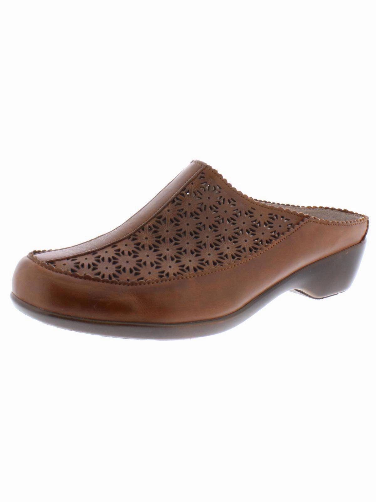 Dusk Womens Leather Slip On Mules Functional Design LaceUp