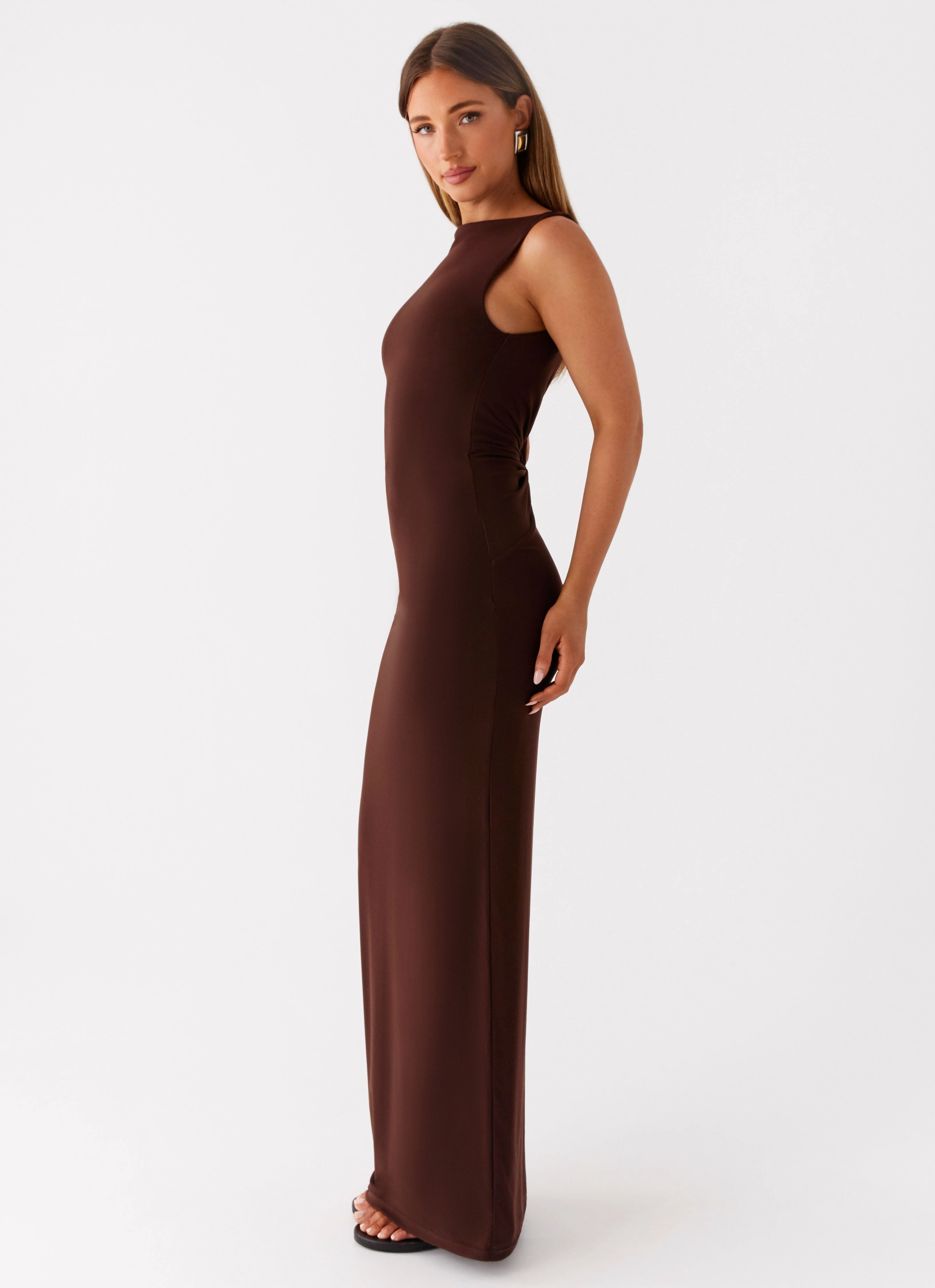 Versatile Comfort Earthbound Muse Maxi Dress - Chocolate