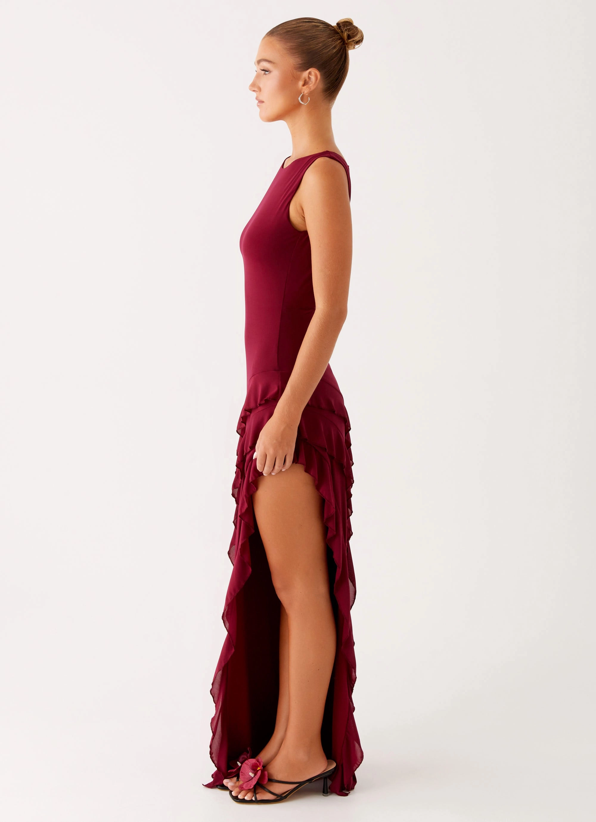 A-Line Chic formal attire Hendrix Maxi Dress - Raspberry Wine