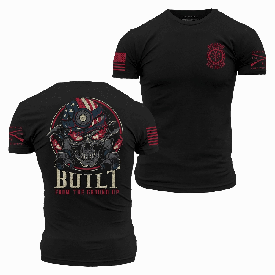 quick-drying Comfy Stretch Fit From The Ground Up T-Shirt - Black