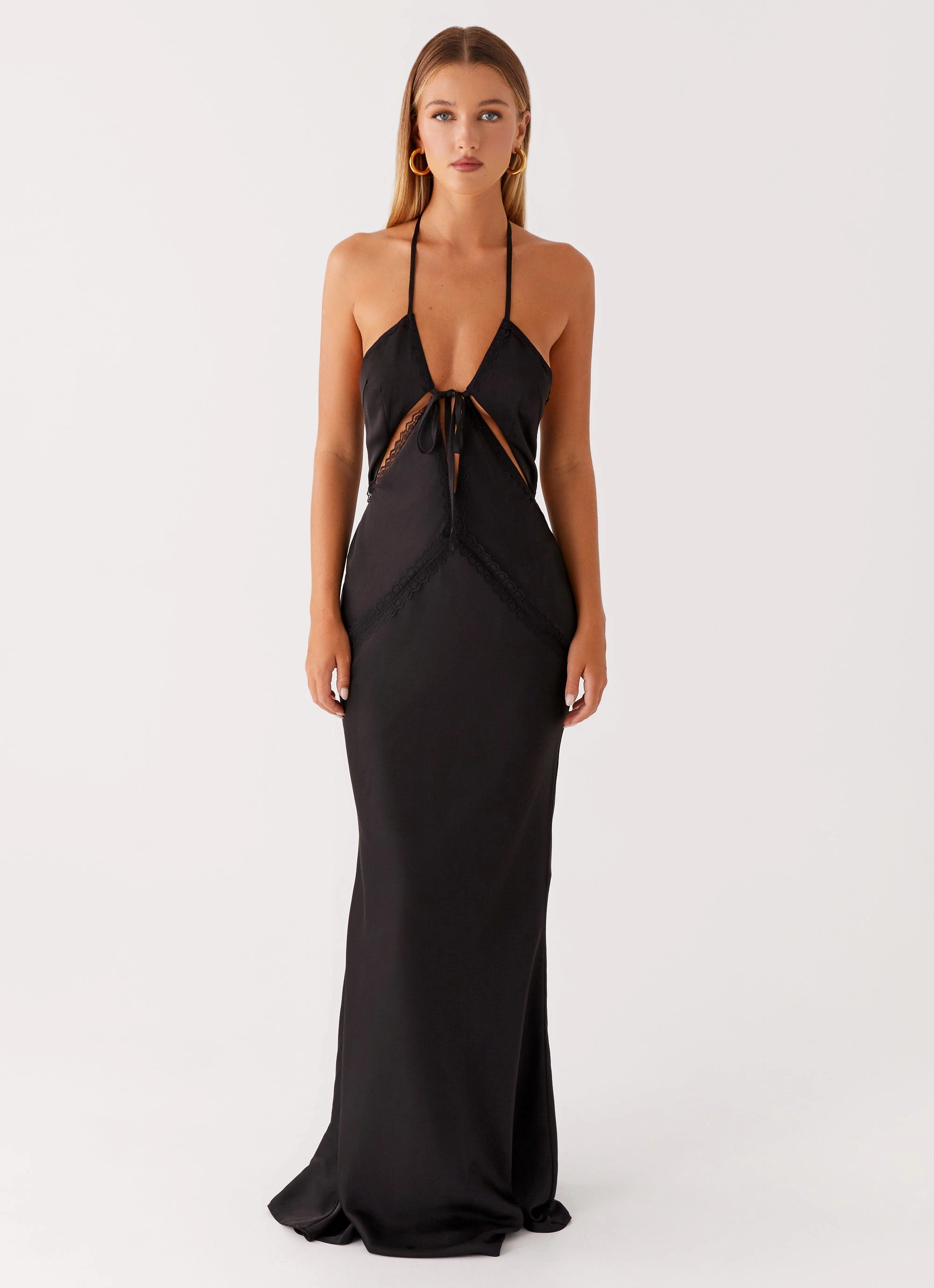Highway Maxi Dress - Black Flattering Wearable Soft Finish