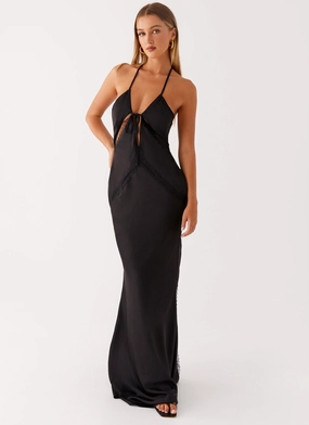 Highway Maxi Dress - Black Style Moment Clean Texture