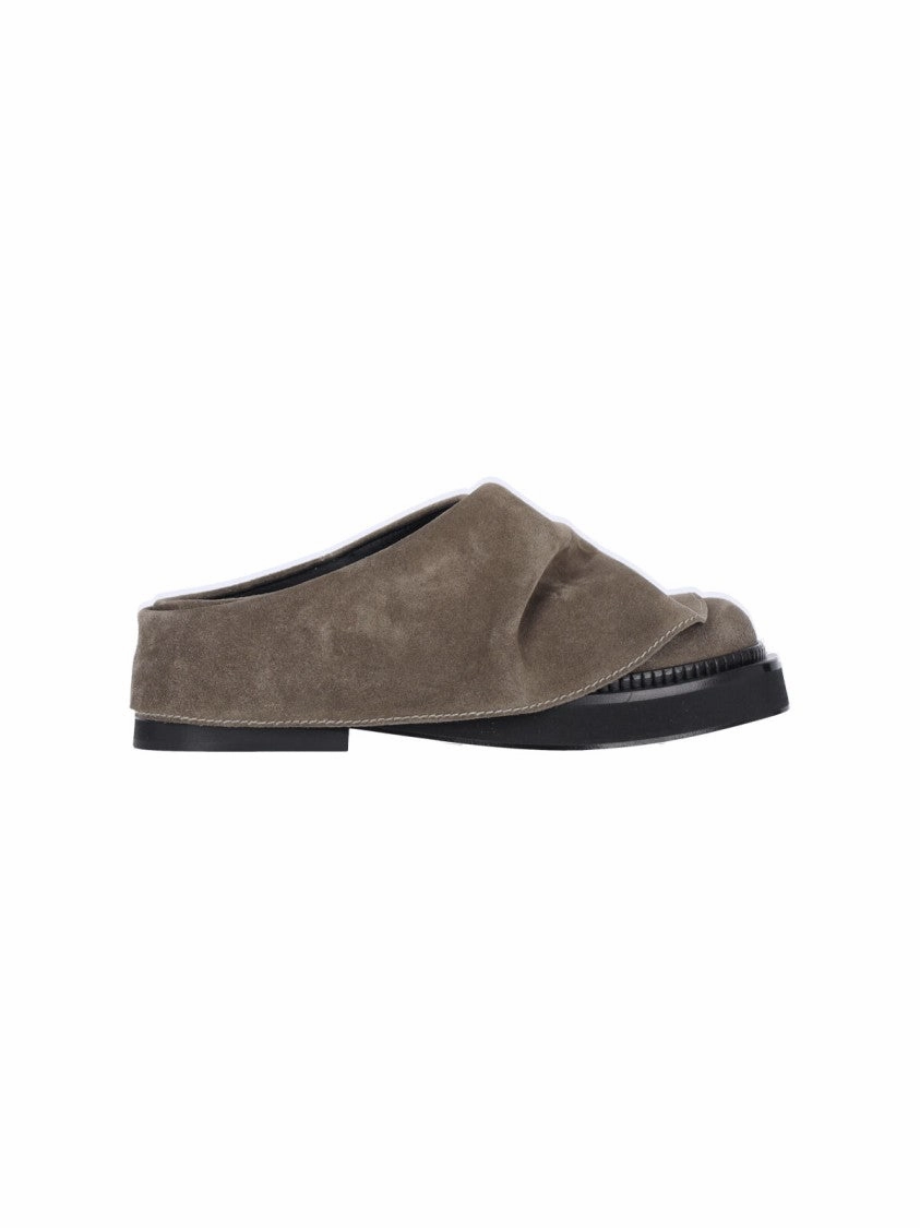 Mini Robin" Mules ?C Taupe Suede Shockproof Breathability