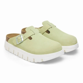 Stain Resistant Anti Slip Unisex Boston Chunky Clog - Narrow In Faded Lime