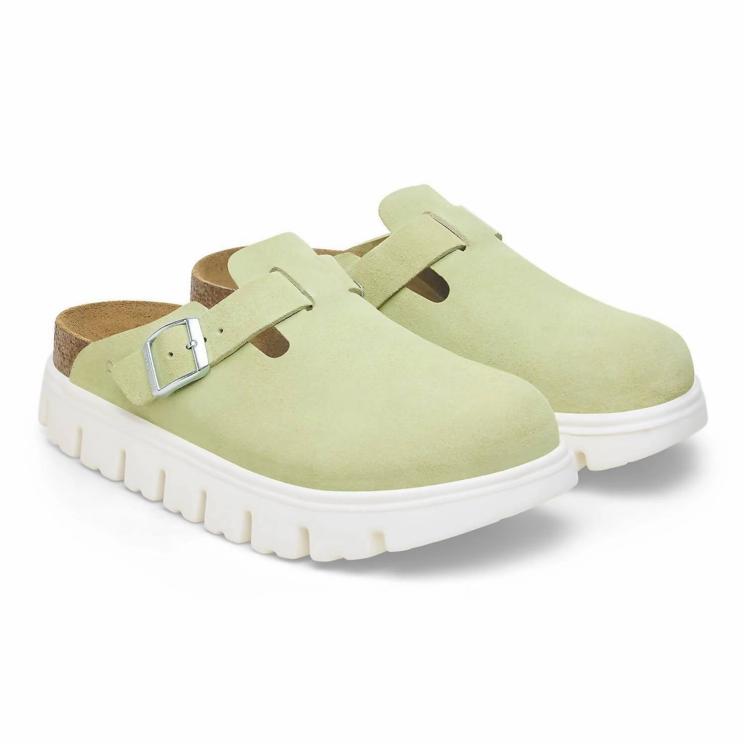 Resilient Unisex Boston Chunky Clog - Narrow In Faded Lime
