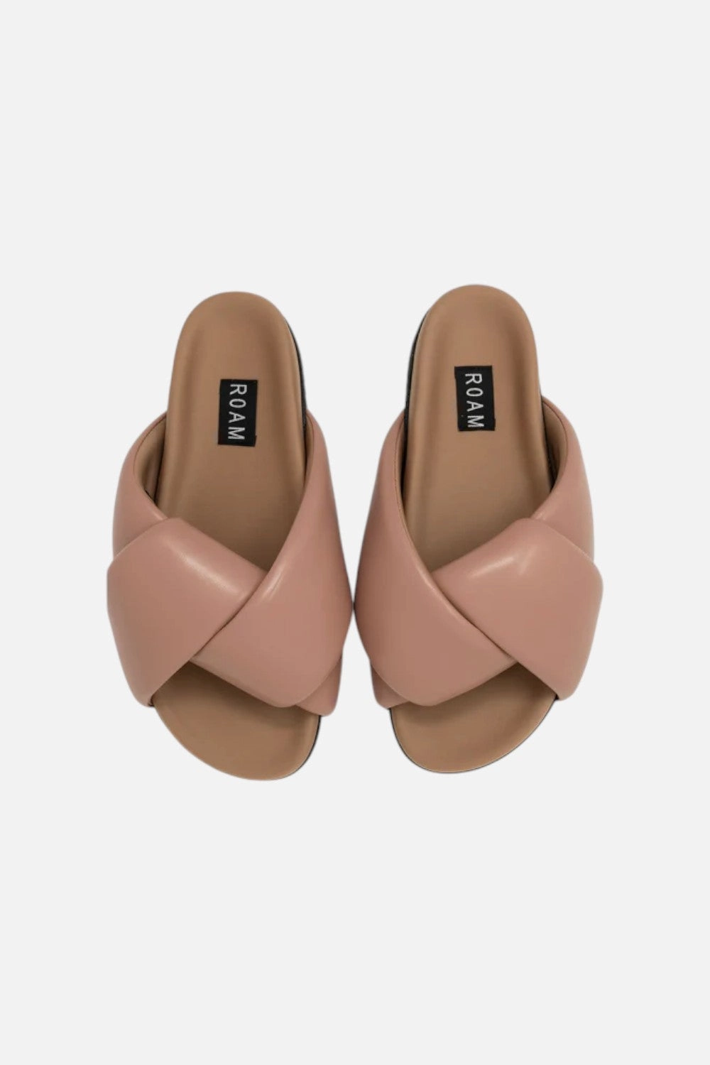 Roam Foldy Puffy Sandals Bloom Vegan Leather rubber