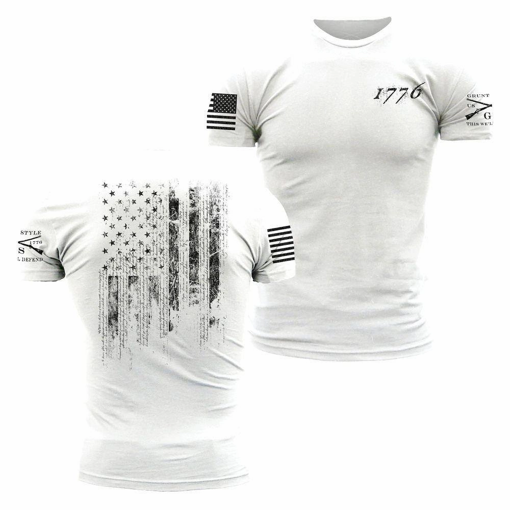 1776 Flag T-Shirt - White Layered Look Wear