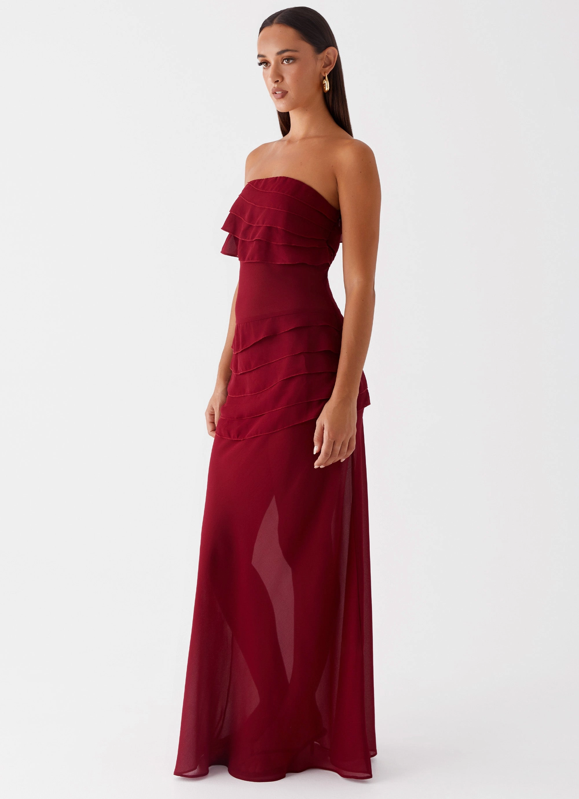 Into The Night Maxi Dress - Cherry Red Statement Mood