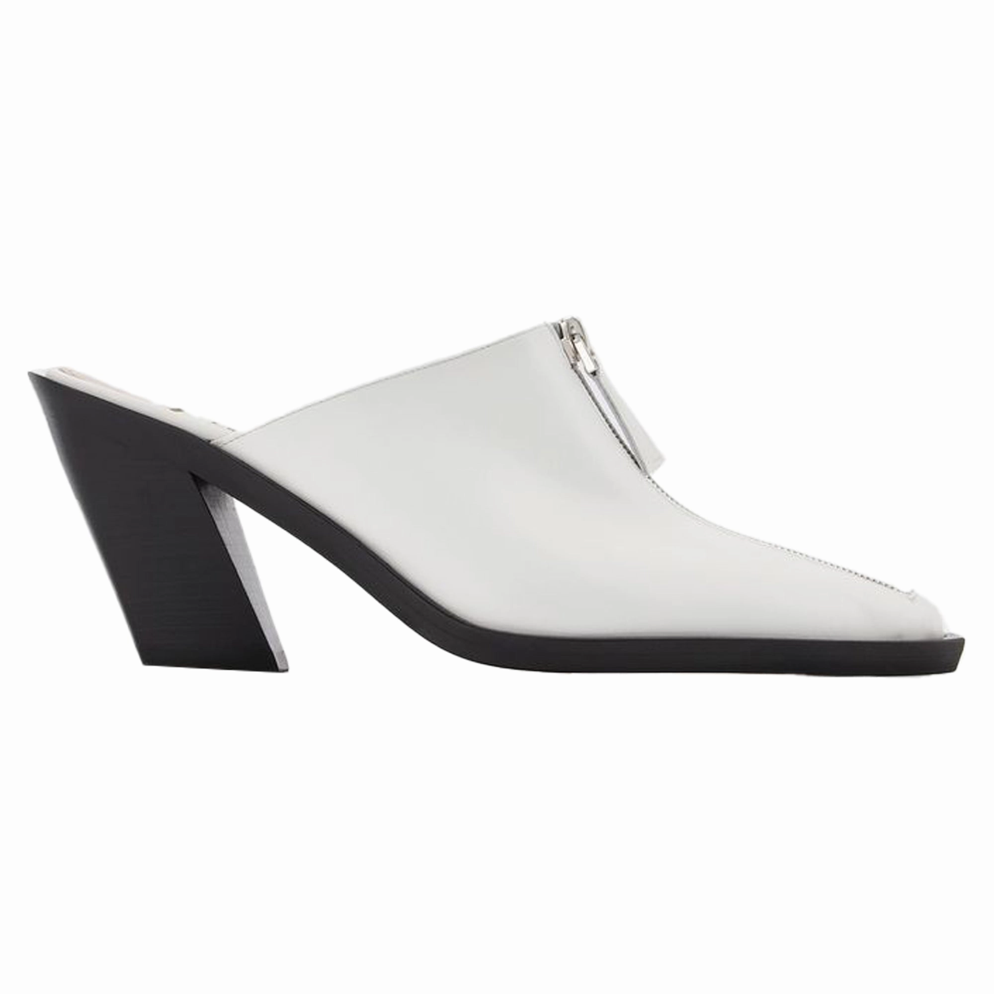 Efficient Design Eclair Zip Mule - Elleme - White - Leather