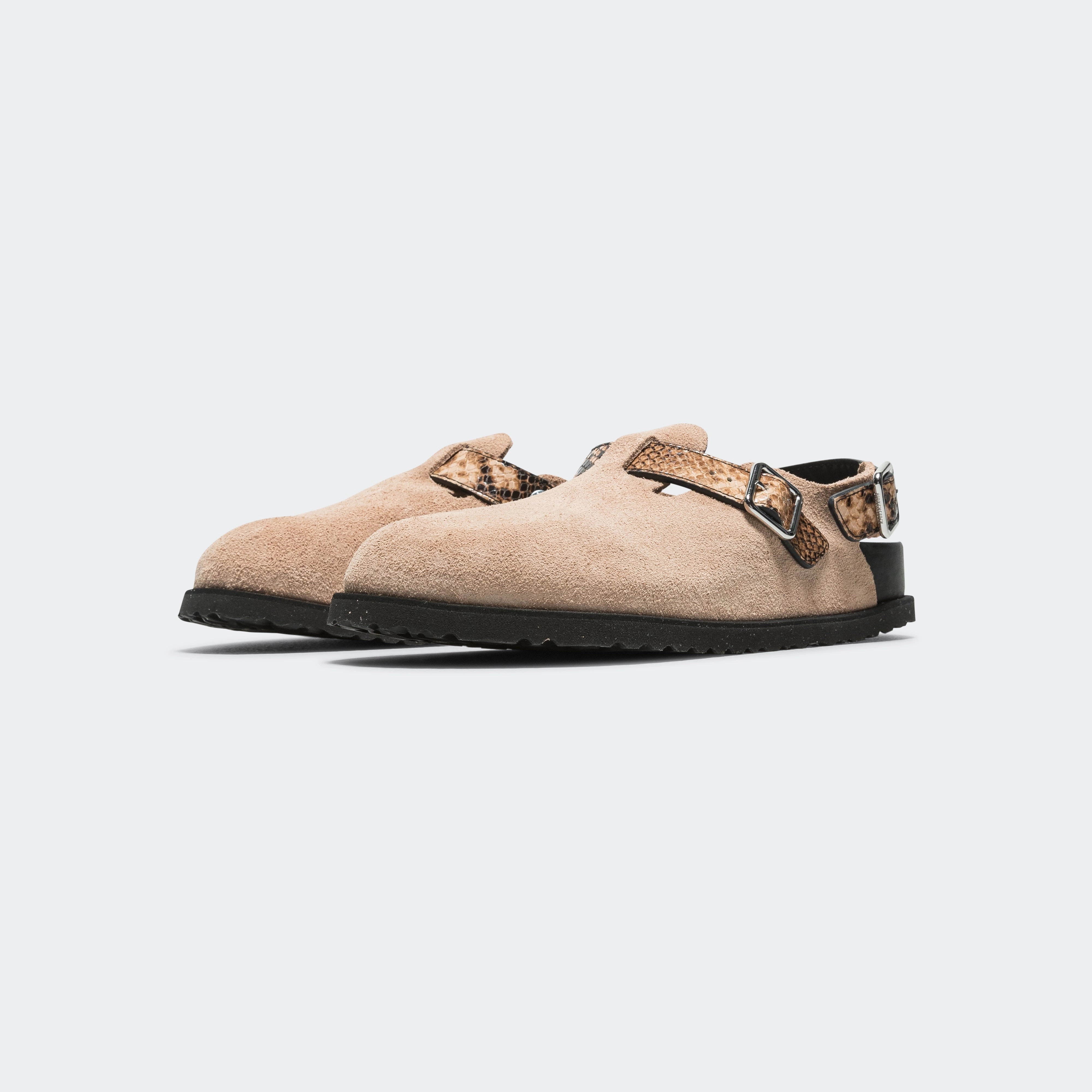 Tokio Cazador Narrow - Brown Snake Leather Sleek Flats