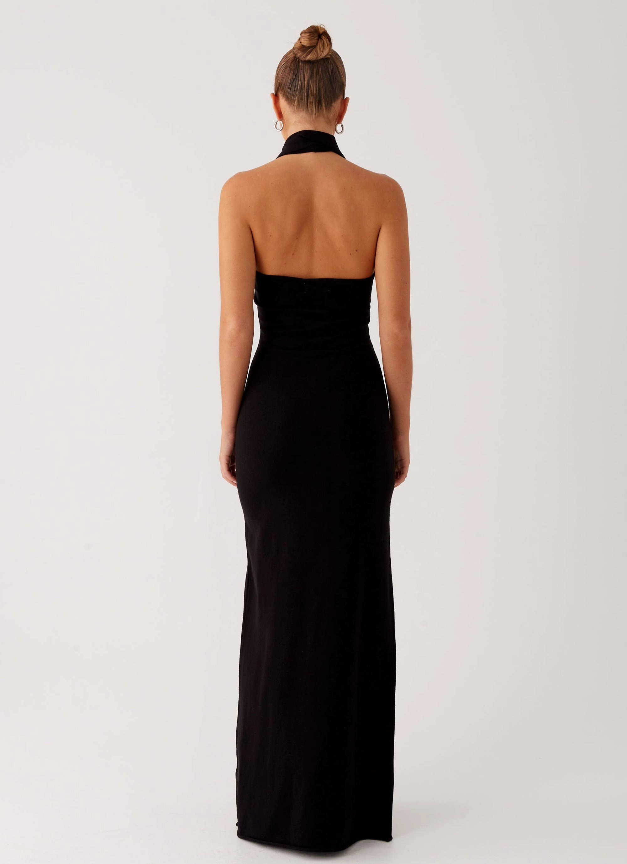 Matte Look Eddie Knit Maxi Dress - Black