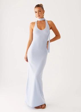 Eddie Knit Maxi Dress - Blue Blush Glow Style Base