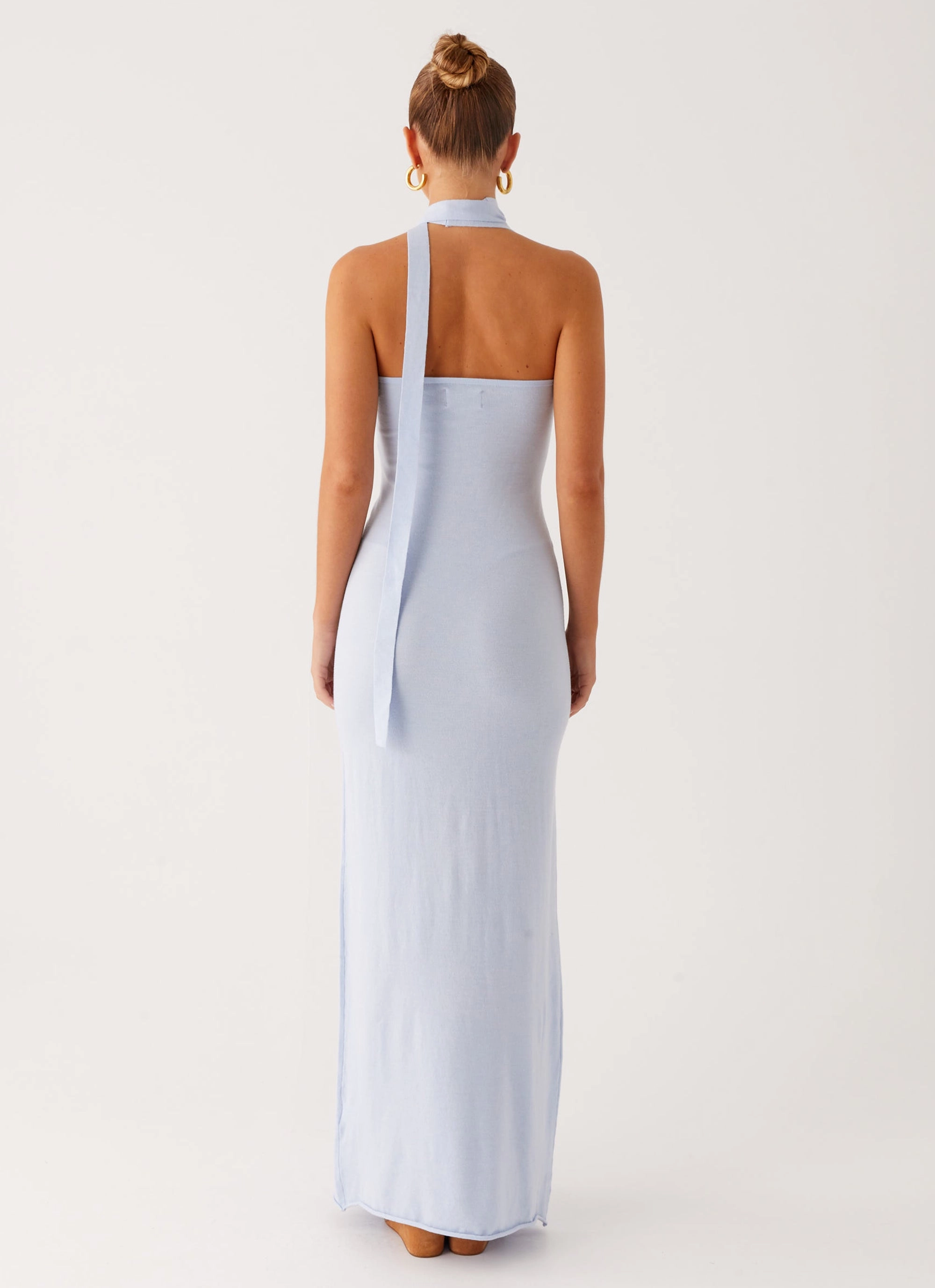 Sharp Style City Casual Eddie Knit Maxi Dress - Blue