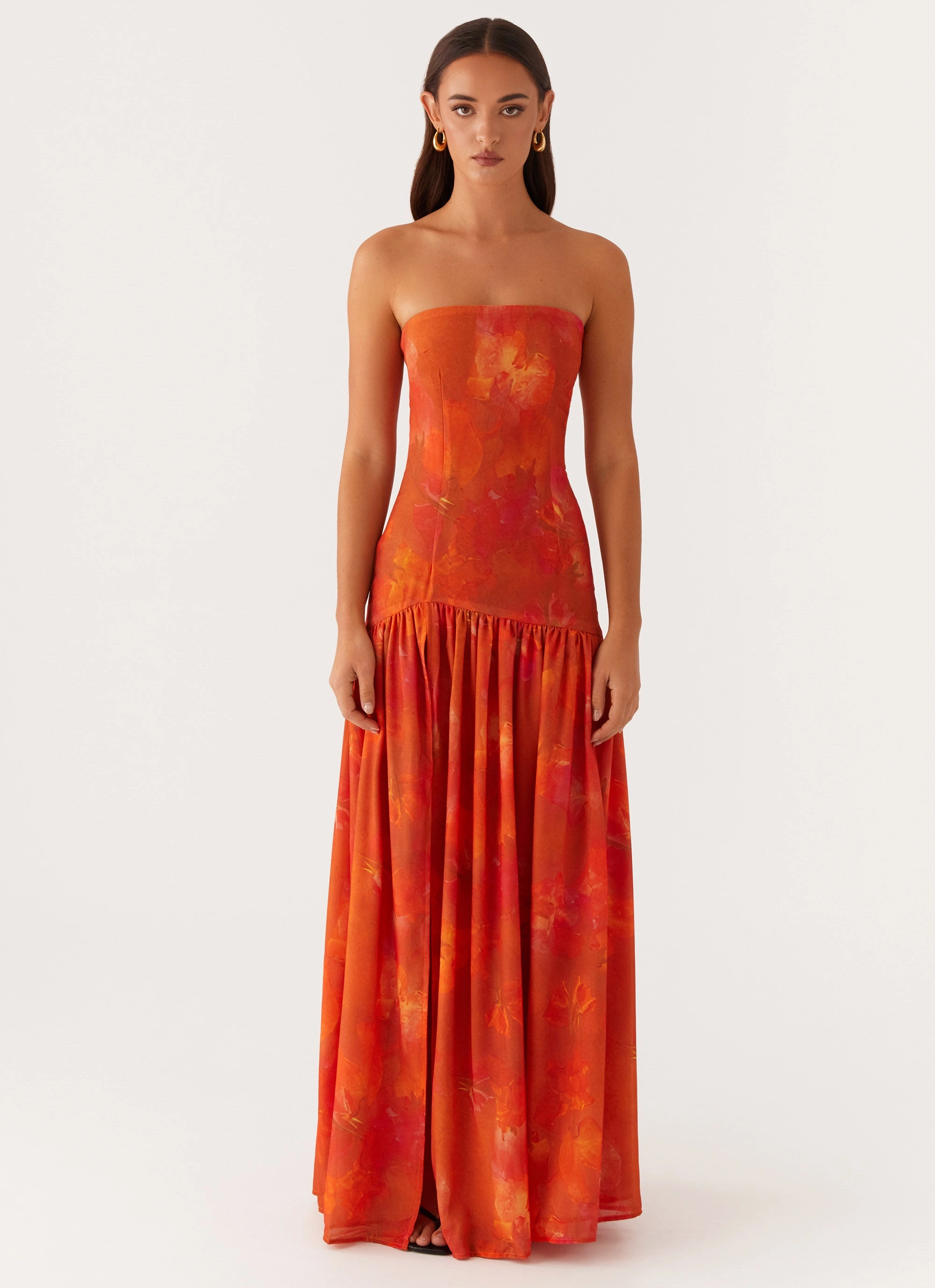 Eden Strapless Maxi Dress - Amber Unique Cut