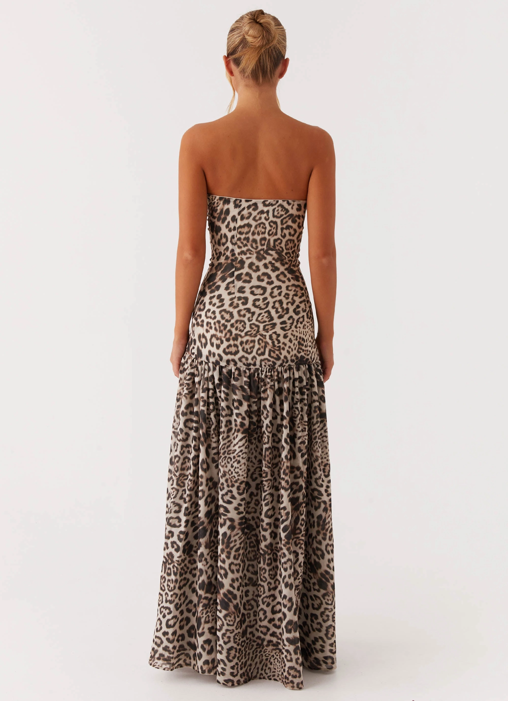 Eden Strapless Maxi Dress - Leopard Clean Comfort