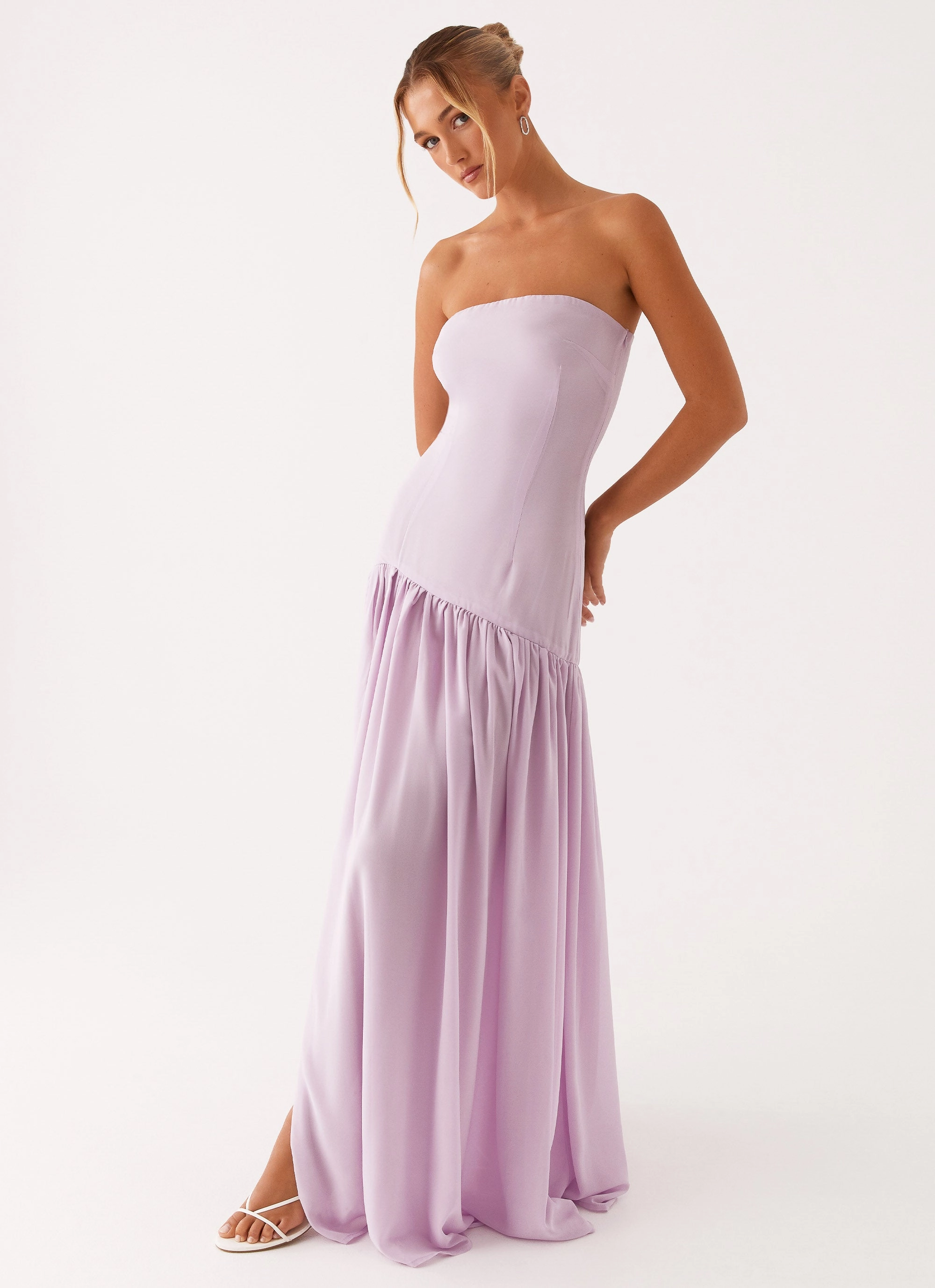 Luxe Fit Eden Strapless Maxi Dress - Lilac