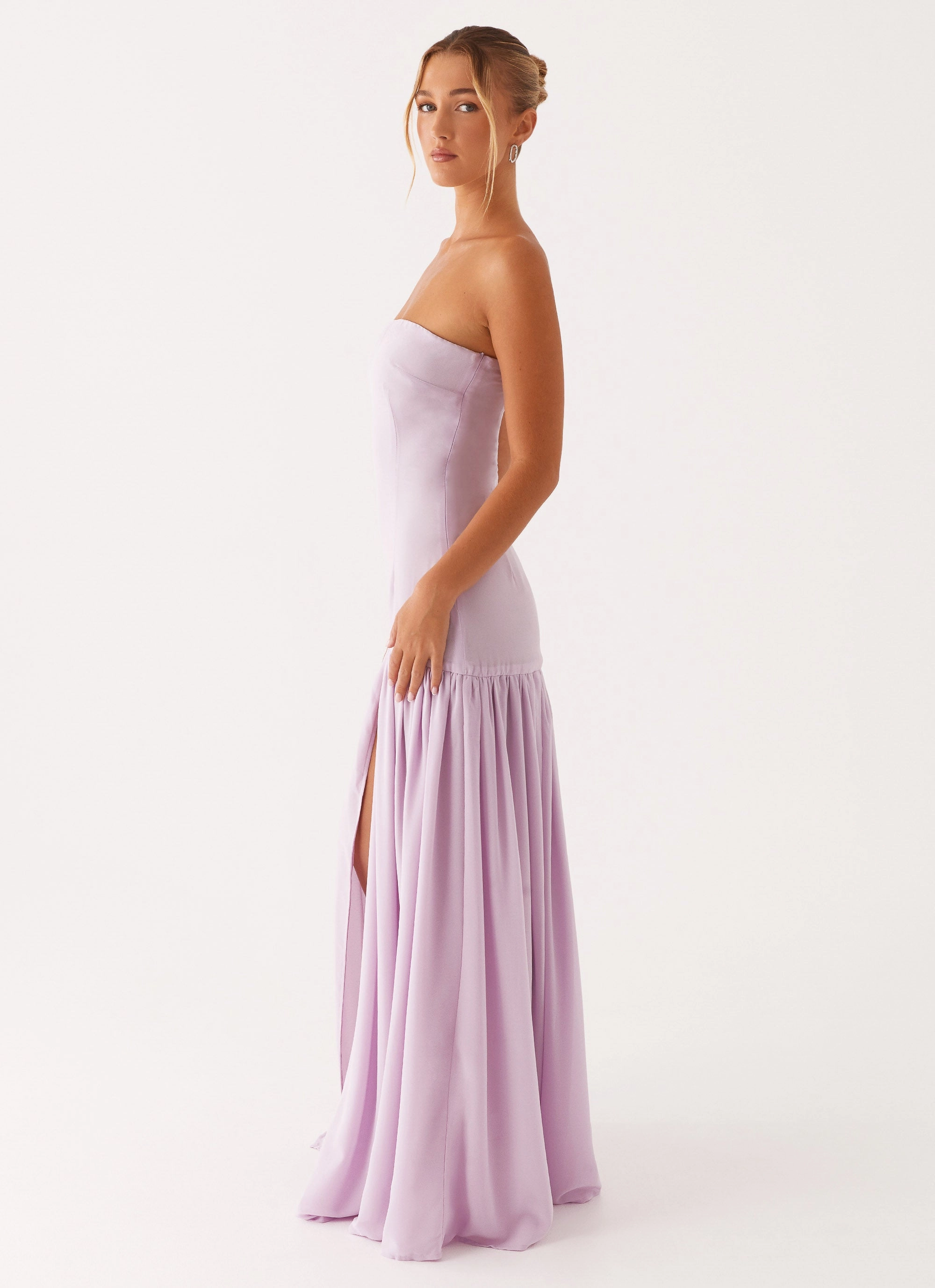 Quick Fit Eden Strapless Maxi Dress - Lilac