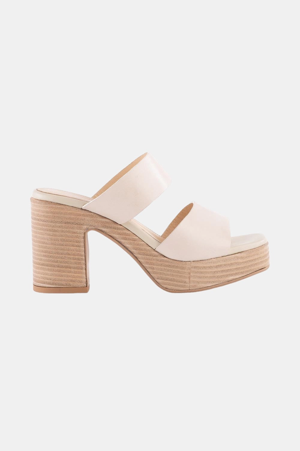 Seychelles Summer Nights Platform Sandals in Leather Off White Flat Edge Balanced Step