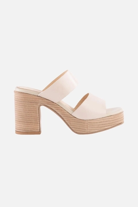 Icon Walk Seychelles Summer Nights Platform Sandals in Leather Off White