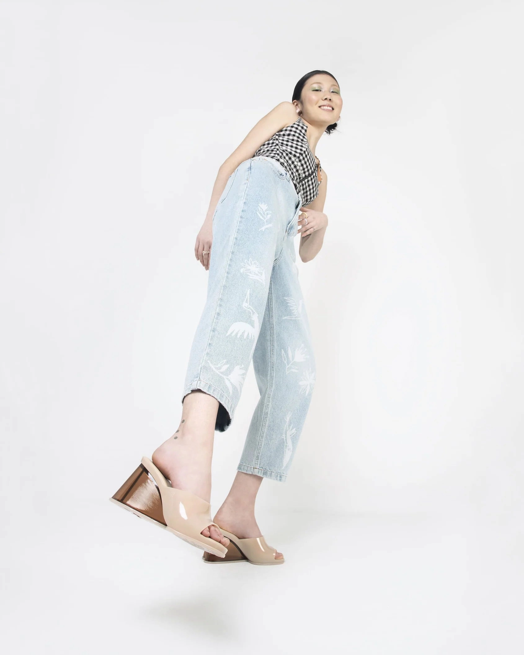 Melissa Darling Wedge Sandals in Beige Loose Sole