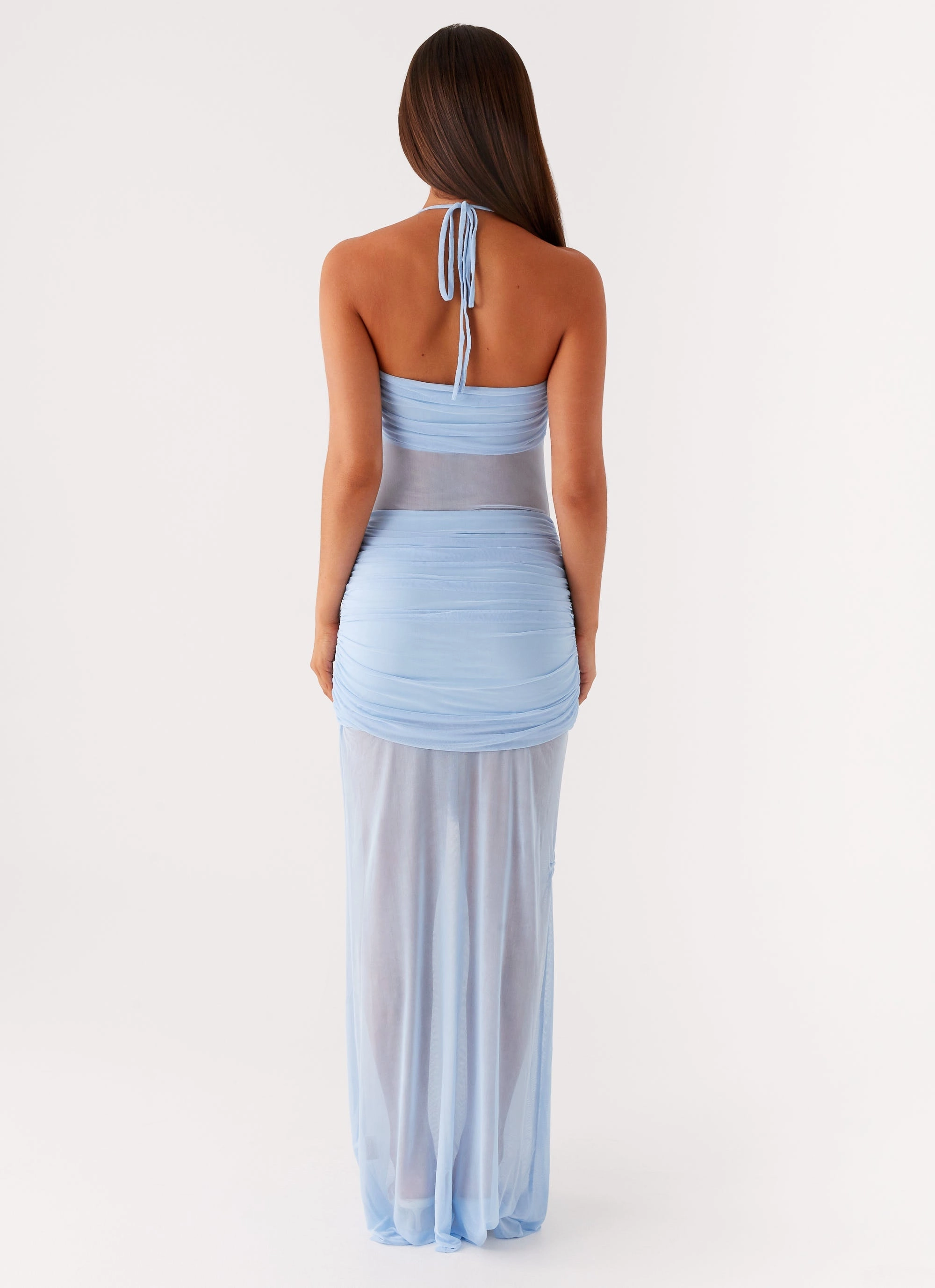 Natural Layers Lily Halter Maxi Dress - Blue
