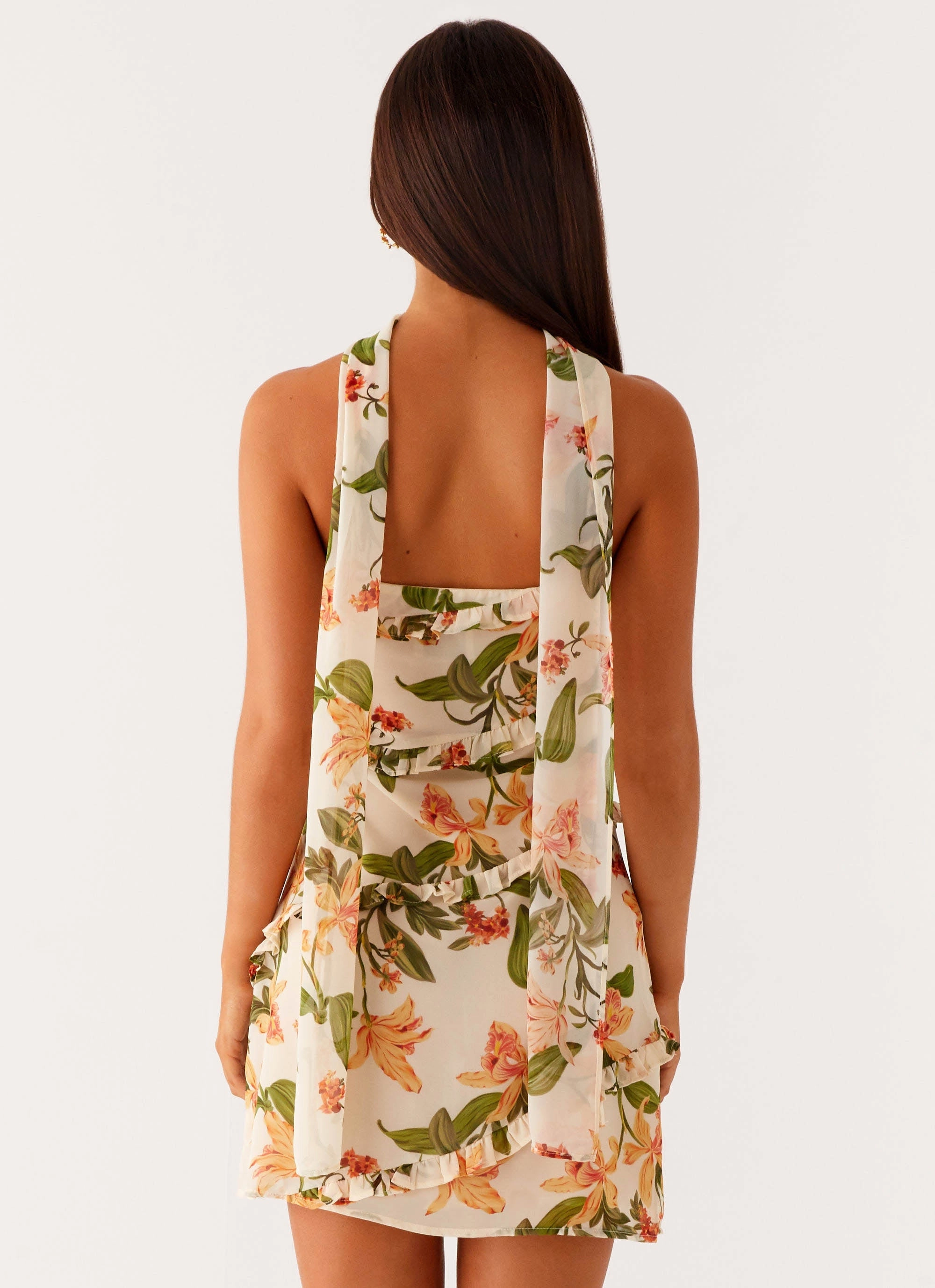 Modern Lines Edwina Strapless Mini Dress - Floral Print