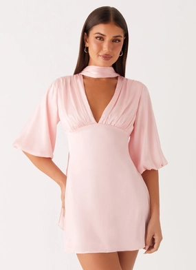 Elegant Tailoring Flattering Style Fit Mary Mini Dress - Pink