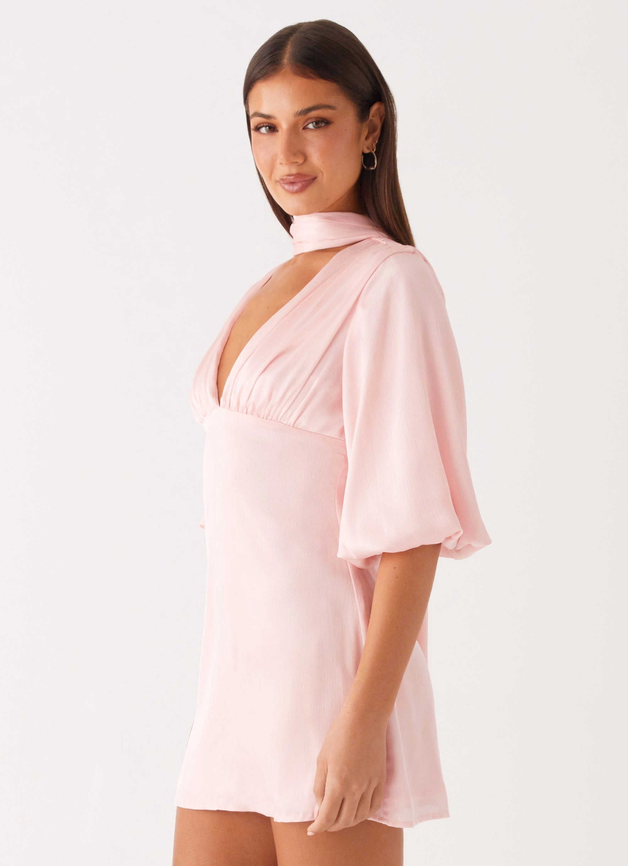 Mary Mini Dress - Pink Layered-Look