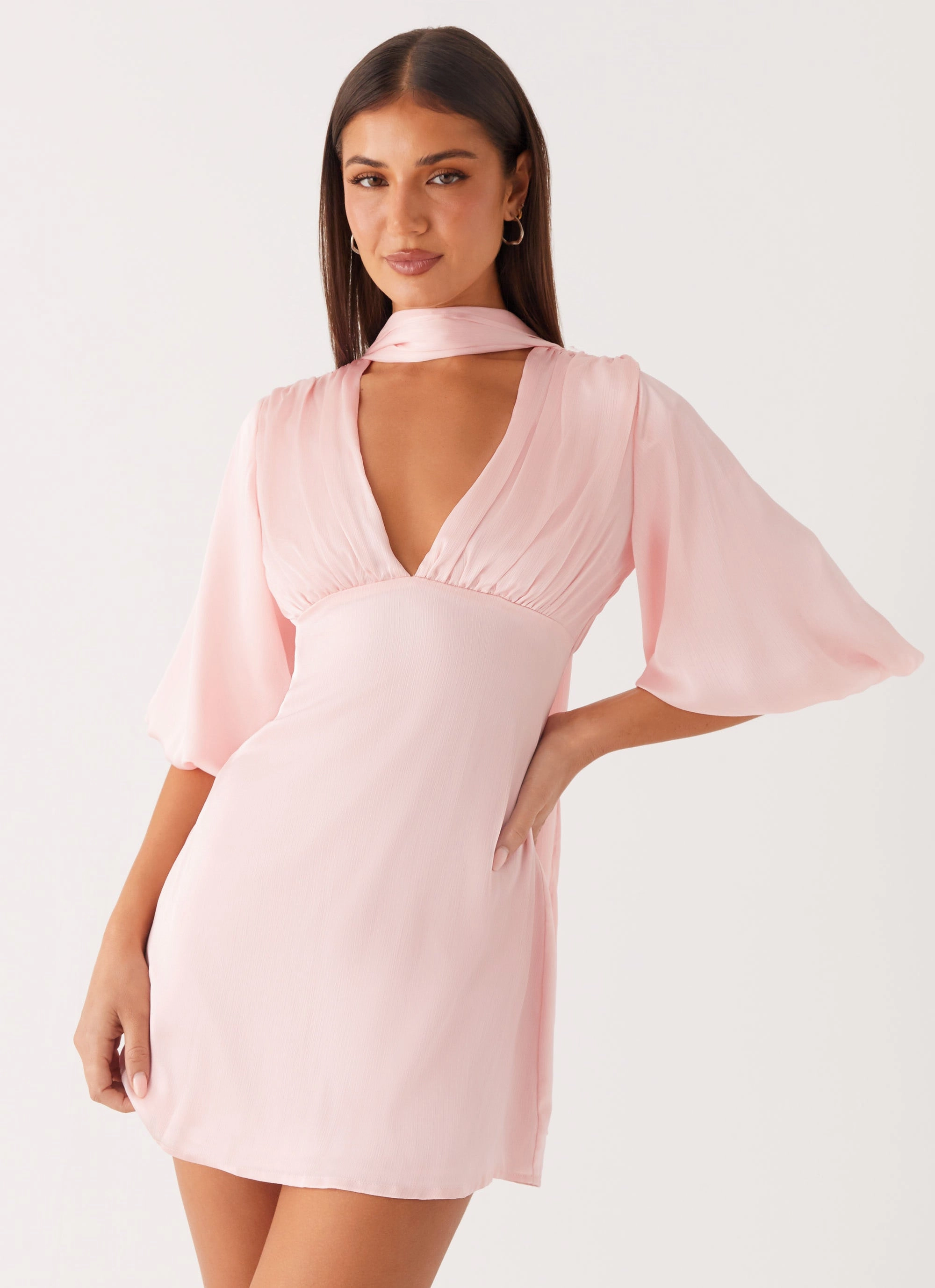 Smart Detail Mary Mini Dress - Pink