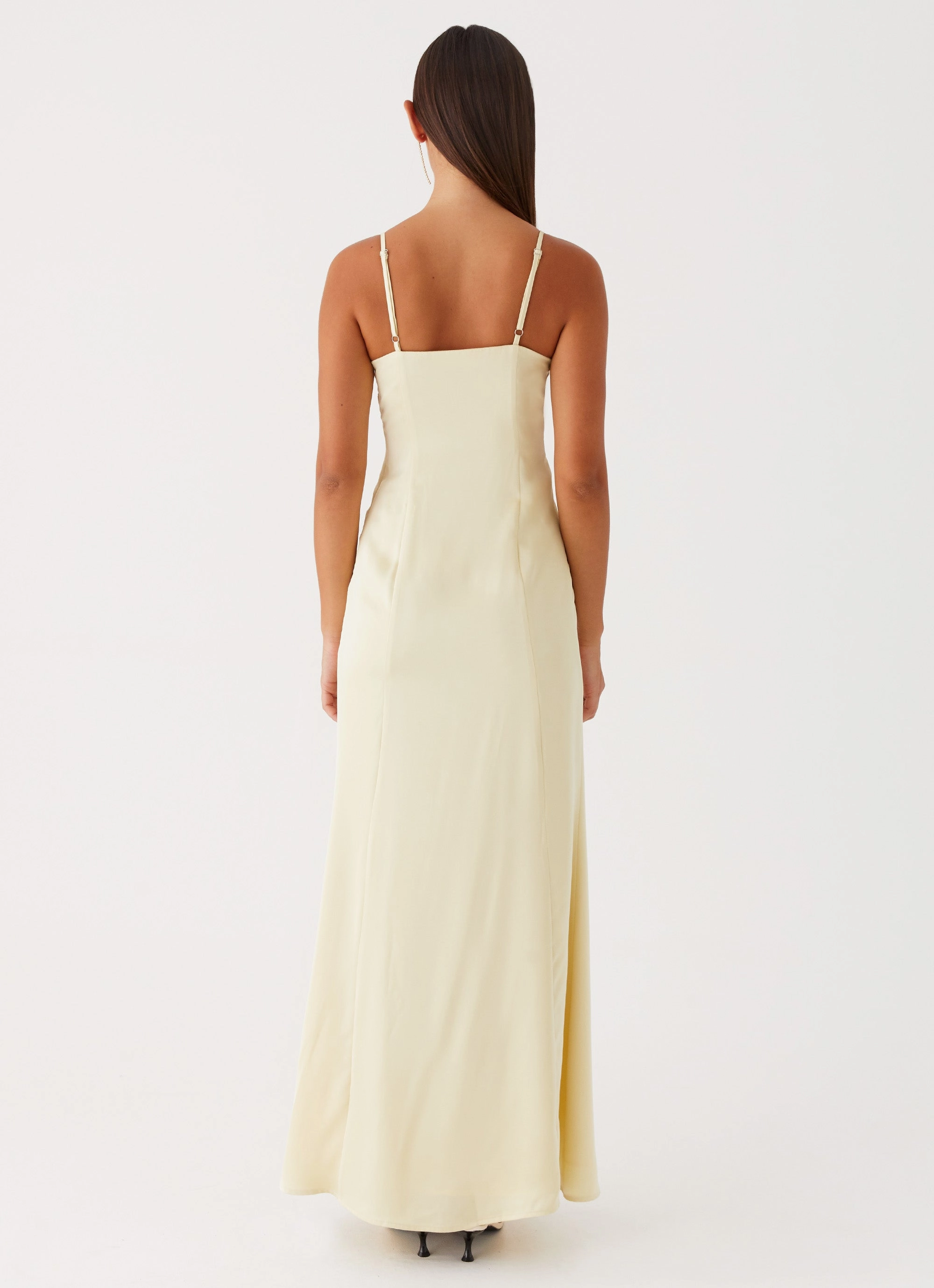 everyday staple Winter Layering Miss Bloom Maxi Dress - Lemon