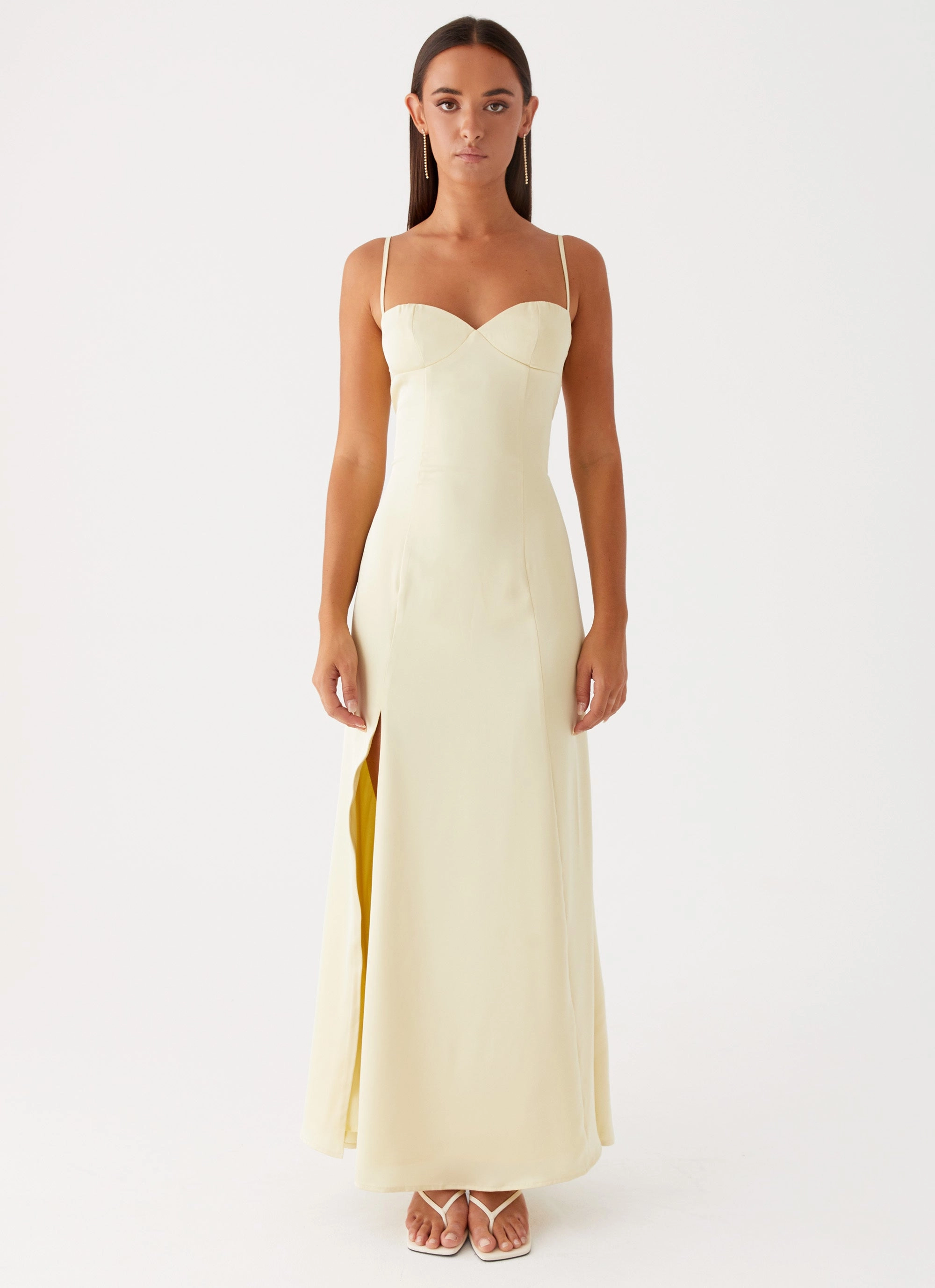 Texture Play Chic Statement Miss Bloom Maxi Dress - Lemon