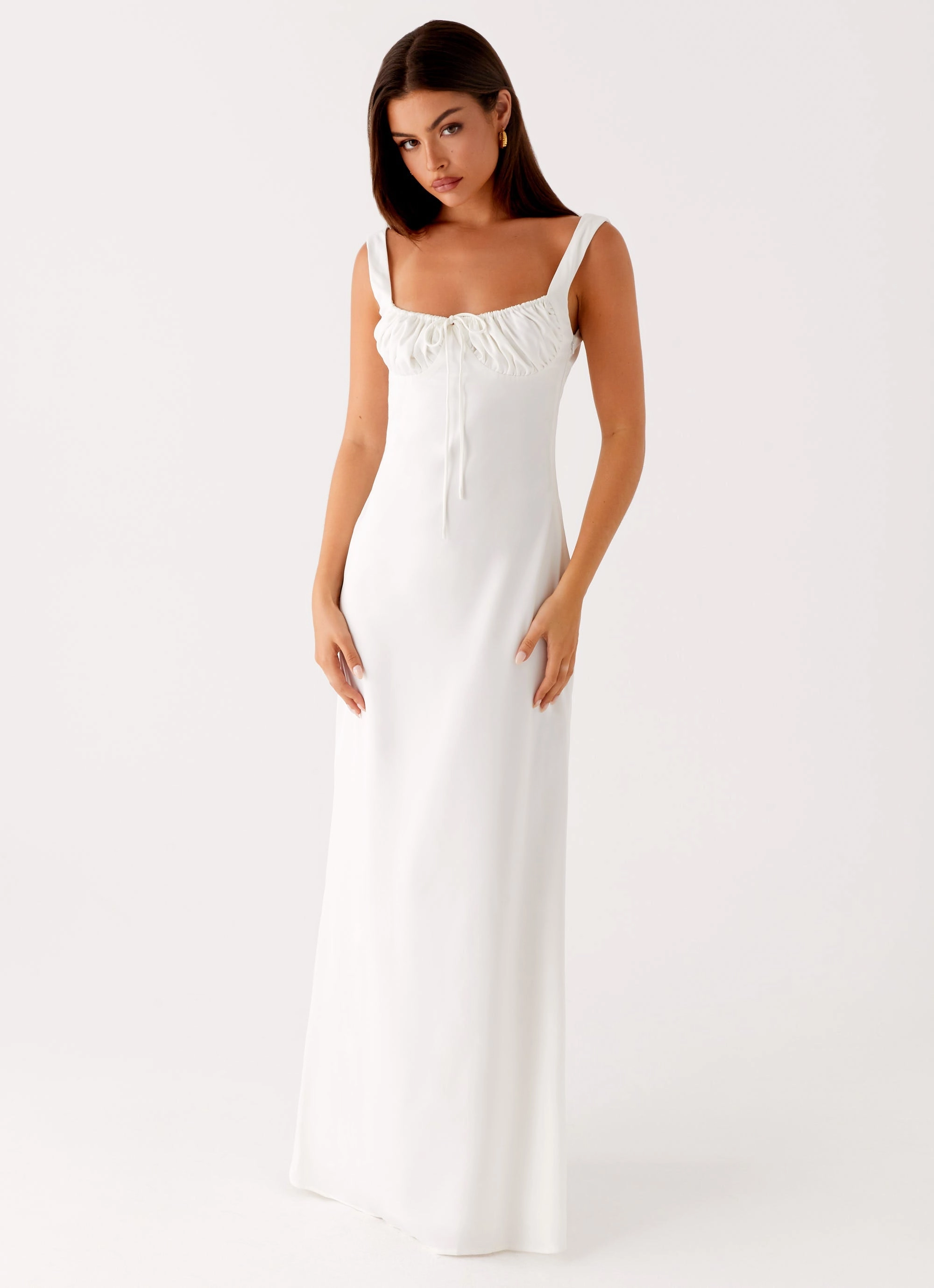 Embroidered-Detail Coastal Chic Shyla Maxi Dress - Ivory