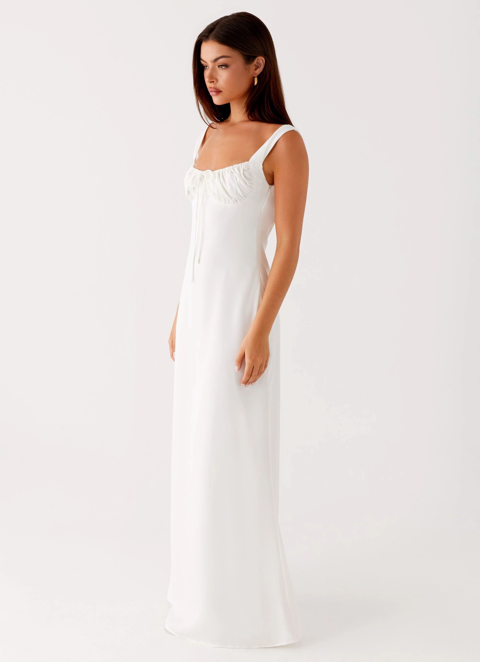Unlined Look Lightweight Piece Shyla Maxi Dress - Ivory