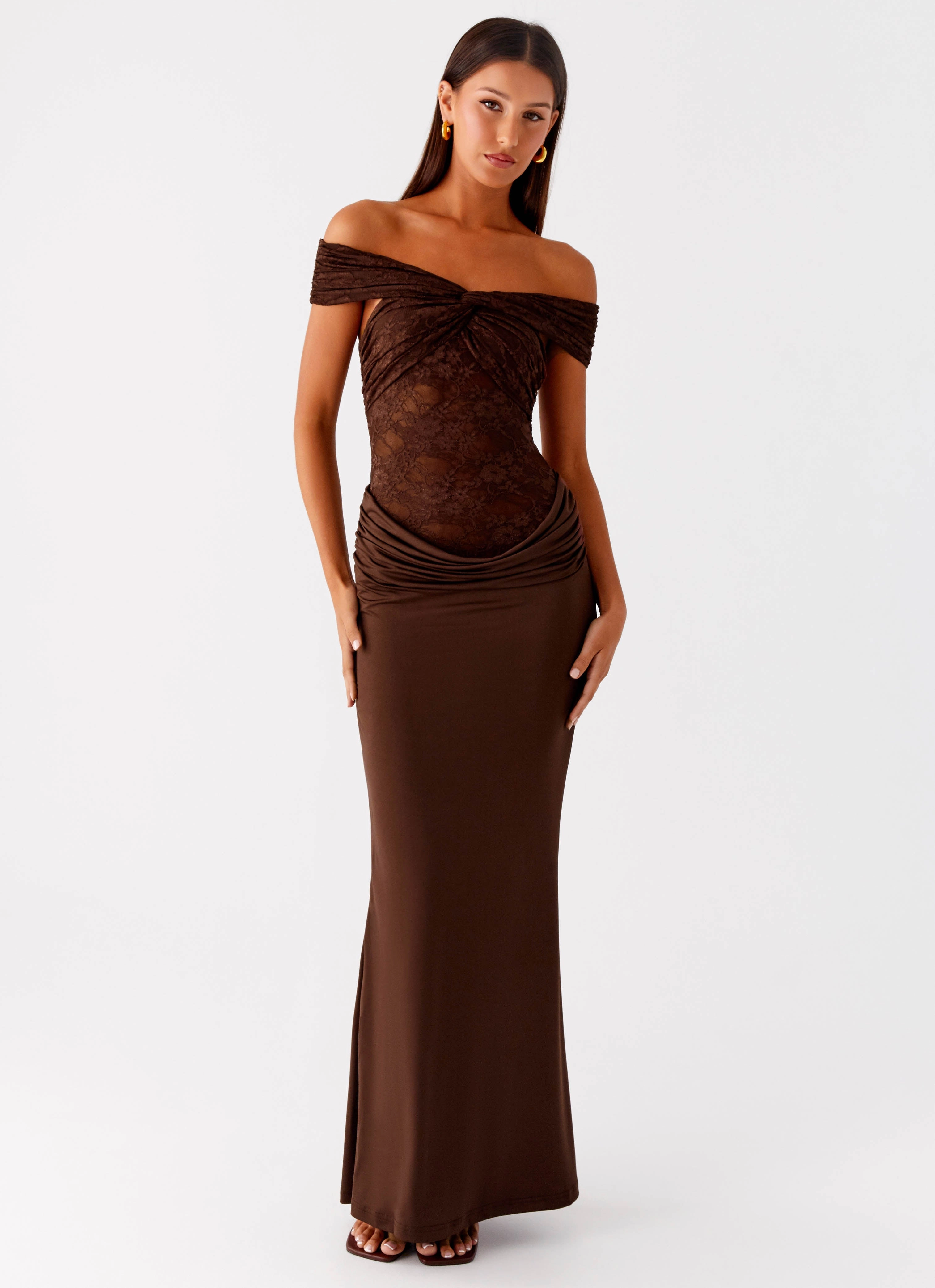 Casual Motion Lounge Comfort Either Way Maxi Dress - Chocolate