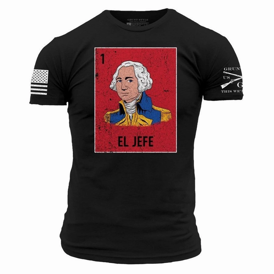 El Jefe T-Shirt - Black Printed design Casual Chic Wear