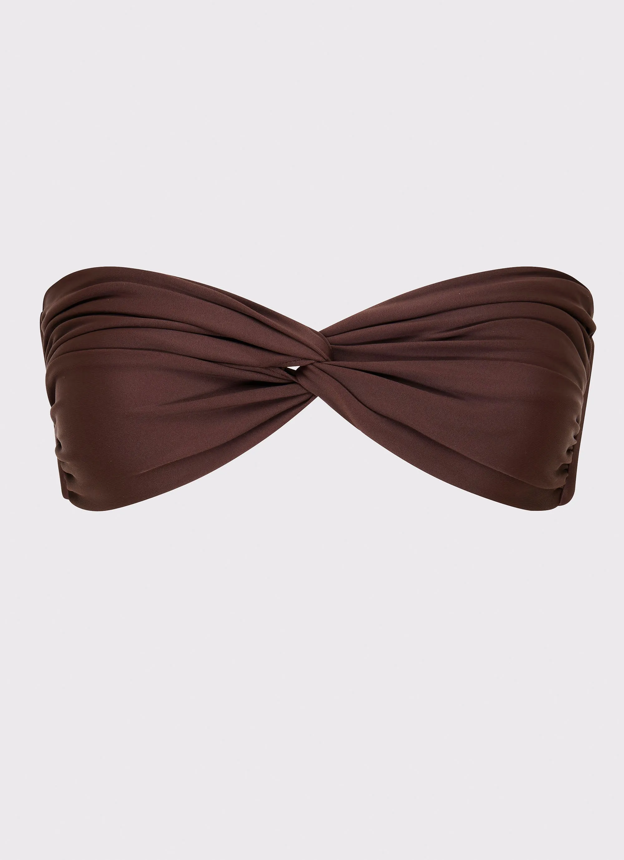 Delta Bandeau Bikini Top - Brown Ocean Attire