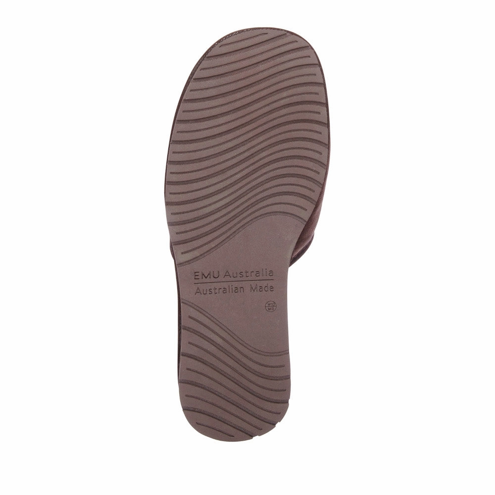 Emu Australia Platinum Yamba Slippers in Chocolate Sunday Vibe