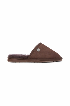 Emu Australia Platinum Yamba Slippers in Chocolate Road Trip