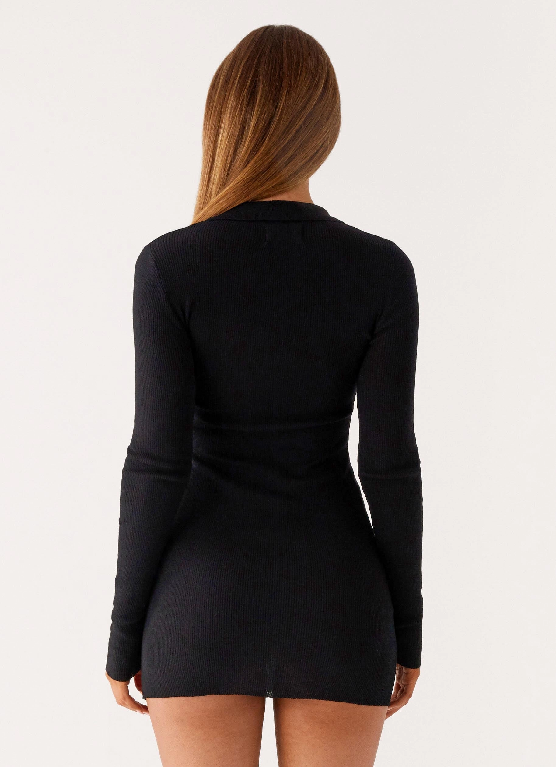 Off Duty Polo Dress - Black Street Vibe