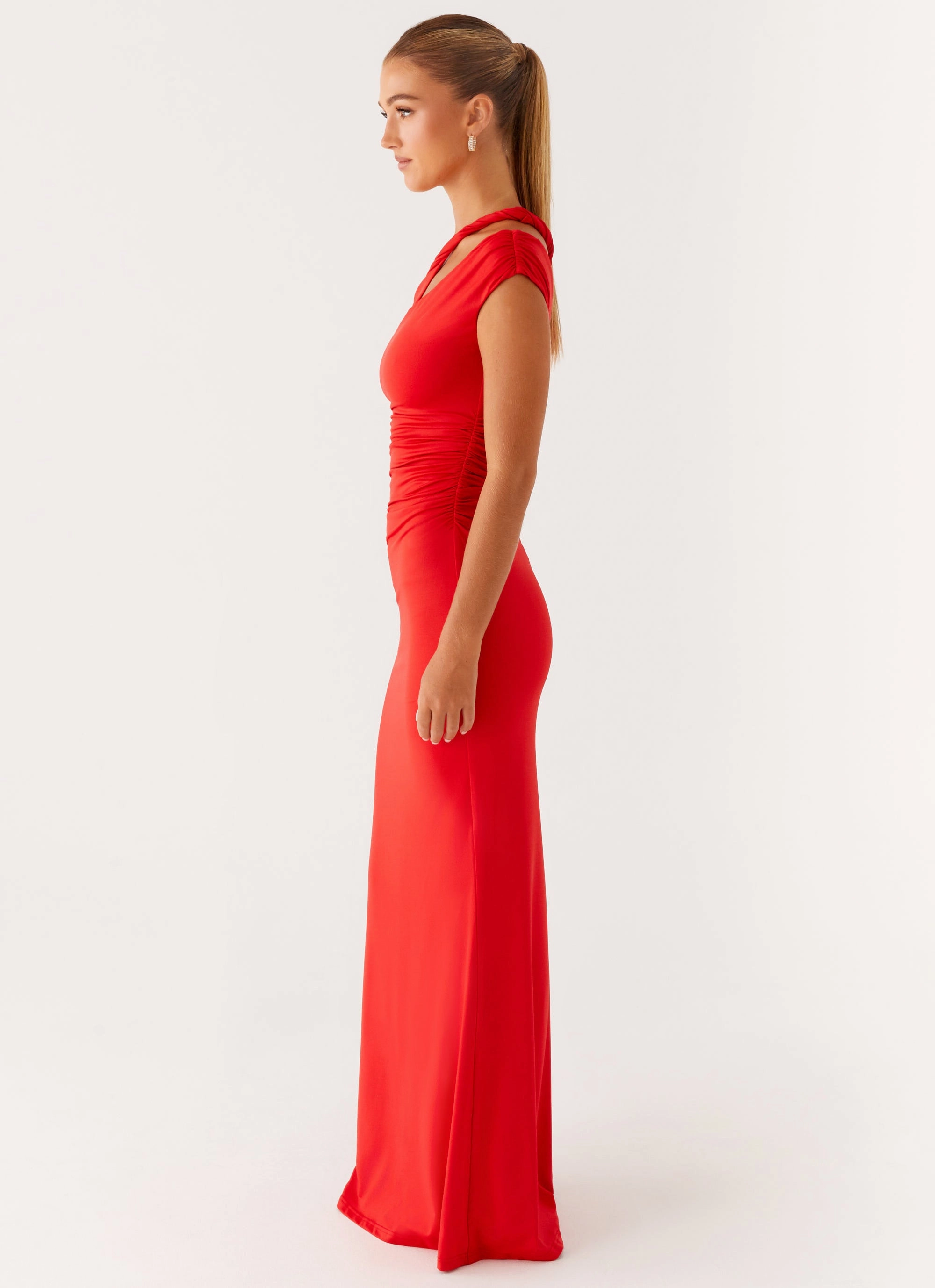 Lopez Maxi Dress - Tangerine Coffee Break