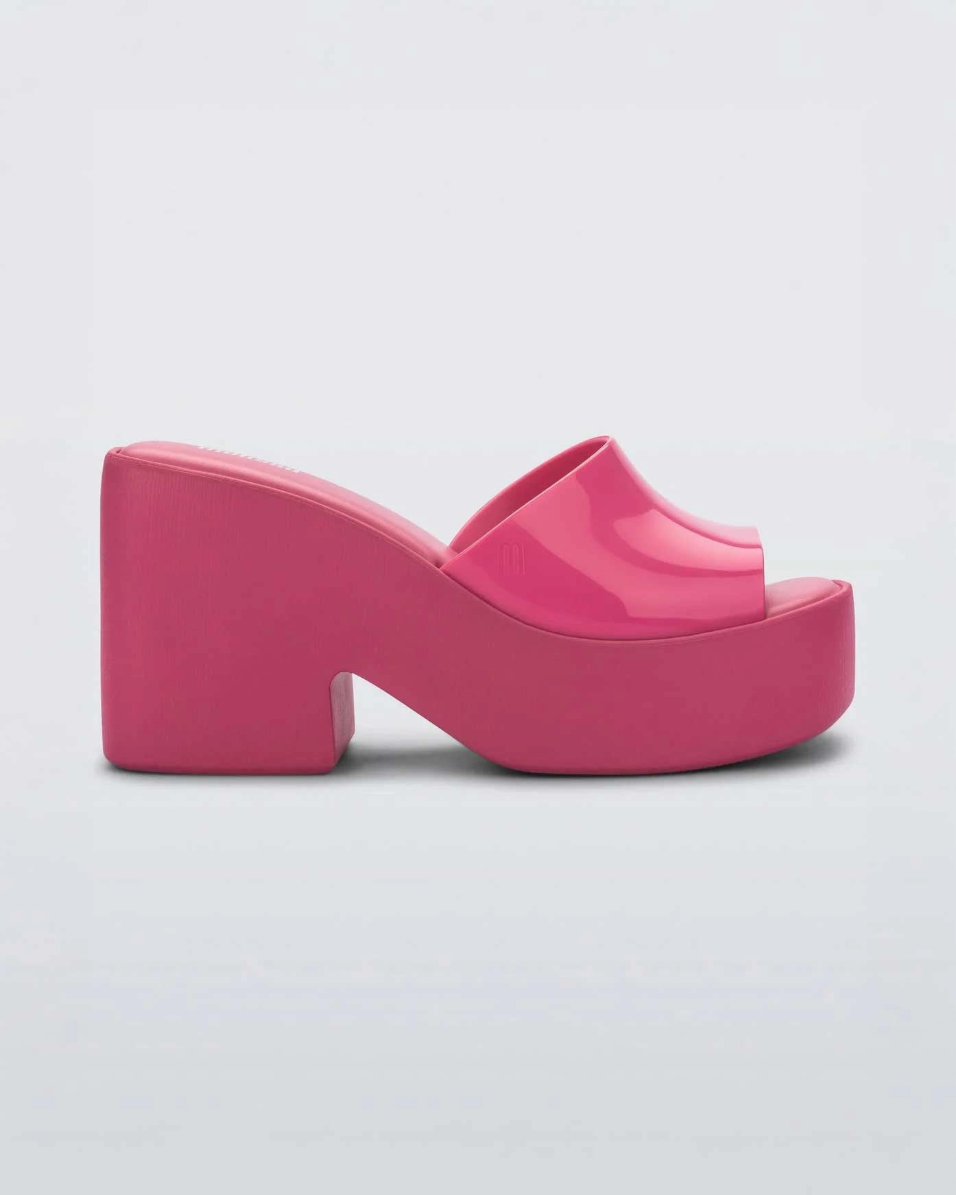 Posh Ad - Pink Bold Open Toe Heels